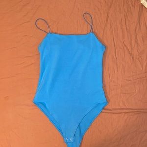 Wild Fable Spaghetti Strap Bodysuit Sky Blue S